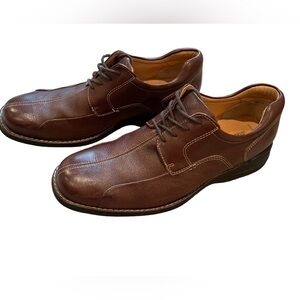Johnston & Murphy Brown Leather Lace up Dress Shoe 11.5